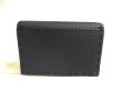 Photo2: FENDI Black Leather Silver H/W Credit Card Business Card Holder #a281