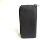 Photo2: LOUIS VUITTON Taiga Black Leather Zippey Wallet Zippy Vertical #a285