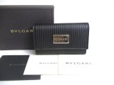 Photo: BVLGARI Mirerige Black Leather 6 Pics Key Cases #a288