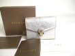 Photo1: BVLGARI Serpenti Forever Silver Leather Trifold Wallet Compact Wallet #a293