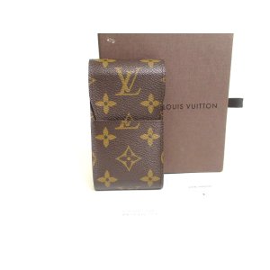 Photo: LOUIS VUITTON Monogram Leather Brown Cigarette Cases #a294