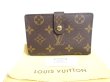 Photo1: LOUIS VUITTON Monogram Brown Leather Bifold Wallet Viennois #a295