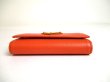 Photo5: PRADA Orange Saffiano Triangle Leather 4 Pics Key Chain #a303