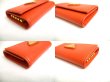 Photo7: PRADA Orange Saffiano Triangle Leather 4 Pics Key Chain #a303