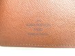 Photo10: LOUIS VUITTON Monogram Brown Leather Flap Checkbook Bill Wallet #a307