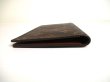 Photo6: LOUIS VUITTON Monogram Brown Leather Flap Checkbook Bill Wallet #a307