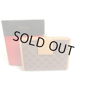 Photo: CELINE Vintage Brown Leather Small Bifold Wallet Compact Wallet #a311