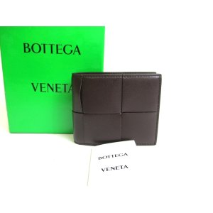 Photo: BOTTEGA VENETA Dark Brown Leather Cassette Bi-Fold Wallet #a314