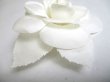 Photo5: CHANEL Camelia White Canvas Corsage Brooch #a320