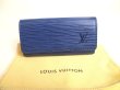 Photo1: LOUIS VUITTON Epi Blue Leather Gold H/W Multicles 4 Key Cases #a324