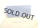 Photo: LOUIS VUITTON Epi Blue Leather Gold H/W Multicles 4 Key Cases #a324