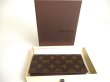 Photo12: LOUIS VUITTON Monogram Brown Leather Flap Checkbook Bill Wallet #a325