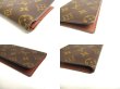 Photo7: LOUIS VUITTON Monogram Brown Leather Flap Checkbook Bill Wallet #a325