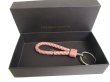 Photo12: BOTTEGA BENETA Intrecciato Beige pink Leather Silver H/W Key Chain Key Holder #a328