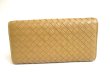 Photo2: BOTTEGA VENETA Intrecciato Brown Leather Flap Long Wallet #a331