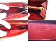 Photo9: PRADA Red Saffiano Leather Ribbon Motif Round Zip Long Wallet #a334