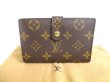 Photo1: LOUIS VUITTON Monogram Brown Leather Bifold Wallet Viennois #a336