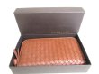 Photo12: BOTTEGA VENETA Intrecciato Brown Leather Round Zip Wallet Purse #a339