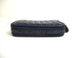 Photo6: BOTTEGA VENETA Intrecciato Navy Blue Leather Round Zip Coin Purse #a341