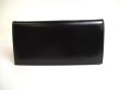 Photo2: GUCCI Vintage Logo Black Leather Long Flap Wallet #a346