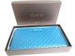 Photo12: GUCCI Micro Guccissima Turquoise Leather Round Zip Long Wallet #a349