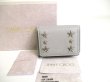 Photo1: Jimmy Choo Plastic Stars Gray Leather Trifold Wallet Compact Wallet NEMO #a354