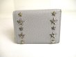 Photo2: Jimmy Choo Plastic Stars Gray Leather Trifold Wallet Compact Wallet NEMO #a354