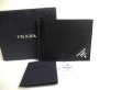 Photo1: PRADA Black Saffiano Leather Bifold Bill Wallet w/Bill Clip #a357