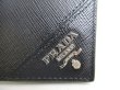 Photo10: PRADA Black Saffiano Leather Bifold Bill Wallet w/Bill Clip #a357