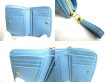 Photo8: Christian Dior Turquoise Leather Caro Scrlet Wallet Bifold Wallet #a360