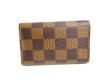 Photo2: LOUIS VUITTON Damier Brown Leather Multicles 6 Key Chain #a364