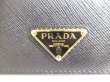 Photo10: PRADA Saffiano Black Leather Bifold Wallet Compact Wallet #a366