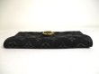 Photo6: LOUIS VUITTON Monogram Black Denim Musterd Yellow Leather Flap Long Wallet Amelia #a374