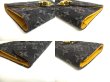 Photo7: LOUIS VUITTON Monogram Black Denim Musterd Yellow Leather Flap Long Wallet Amelia #a374