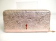 Photo2: Christian Louboutin Panettone Rose Gold Leather Round Zip Wallet #a376