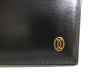 Photo11: Cartier Pasha de Cartier Black Leather Gold Logo Bifold Bill Wallet #a378