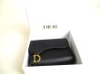 Photo12: Christian Dior Black Leather Saddle Lotus Bifold Wallet Compact Wallet #a379