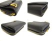 Photo7: Christian Dior Black Leather Saddle Lotus Bifold Wallet Compact Wallet #a379