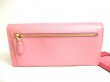 Photo2: PRADA Saffiano Pink Leather Bifold Long Flap Wallet #a381