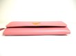 Photo5: PRADA Saffiano Pink Leather Bifold Long Flap Wallet #a381