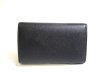 Photo2: PRADA Black Saffiano Triangle Leather 4 Pics Key Chain #a387