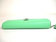 Photo6: Salvatore Ferragamo Gancini Light Green Leather Flap Long Wallet #a407