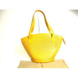 Photo: LOUIS VUITTON Epi Leather Yellow Tote Bag Shoppers Bag Saint Jacques Large #a412