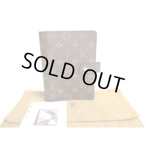 Photo: LOUIS VUITTON Monogram Document Holders Medium Ring Agenda Cover #a419