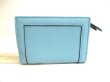 Photo2: GUCCI GG Bamboo Sky Blue Leather Trifold Wallet Compact Wallet #a421