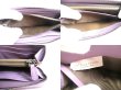 Photo9: BOTTEGA VENETA Intrecciato Butterfly Motif Purple Leather Round Zip Wallet #a423