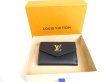 Photo12: LOUIS VUITTON Black Leather Trifold Wallet Lockmini Wallet #a424