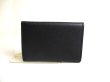 Photo2: LOUIS VUITTON Black Leather Trifold Wallet Lockmini Wallet #a424