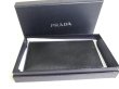 Photo12: PRADA Black Leather Flap Long Bill Wallet Card Holder Checkbook Case #a426