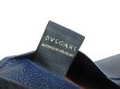 Photo9: BVLGARI Navy Blue Grain Calf Leather Business Card Case Card Holder #a428